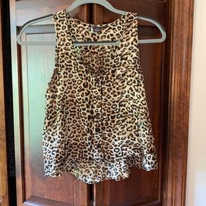 Sparkle& fade cropped tank top